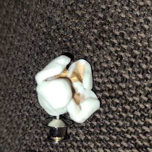 Monochromatiques Popcorn Pin Handmade Porcelain Jewelry Realistic Popcorn Brooch